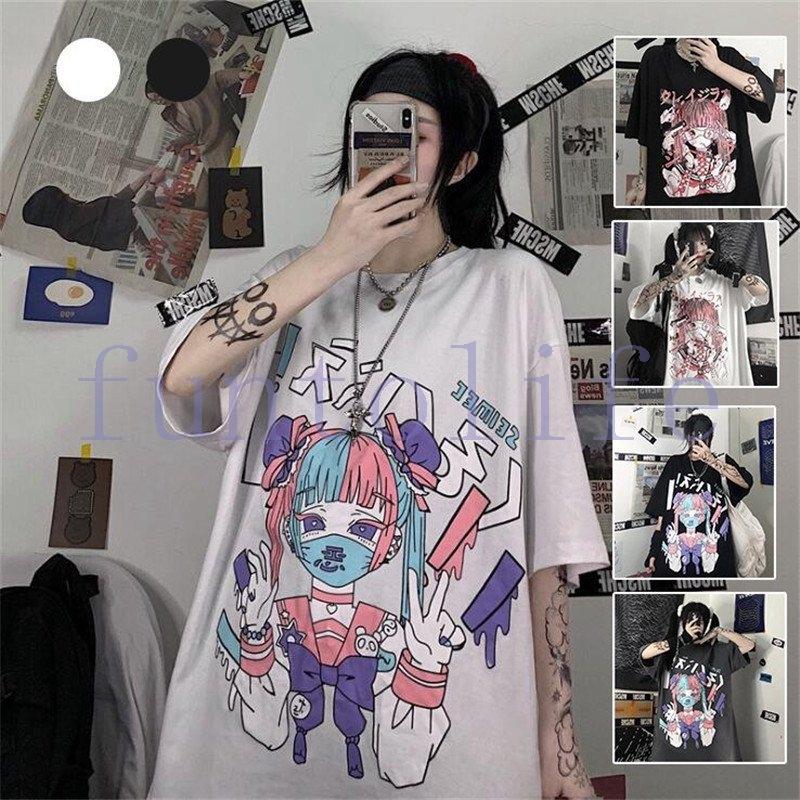 トップス カットソー Tシャツ 半袖 五分袖 ブラック グレー ビッグサイズ ストリート レディース ファッション ダンス 衣装 ヒップホップ 原宿系 Fun 3464dgewb Funtolife 通販 Yahoo ショッピング