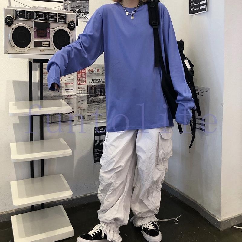 Tシャツ 長袖 レディース 秋 カットソー 長袖 無地 シンプル Tシャツ ゆったり 体型カバー 10代 代 中学生 高校生 ファッション 女子 韓国 Fun 6443cdhwc Funtolife 通販 Yahoo ショッピング