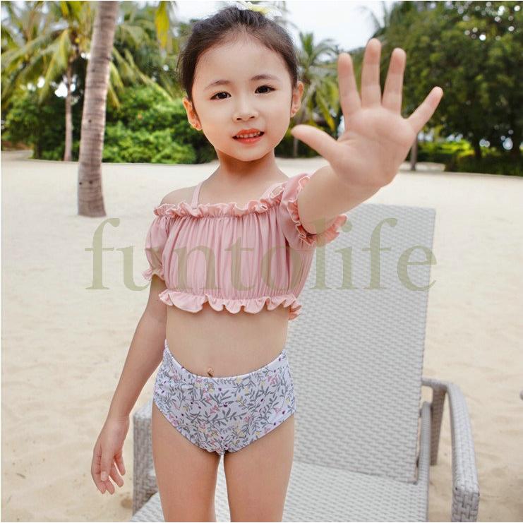 キッズ 水着 女の子 ビキニ セパレート 子供 3点 セット パンツ トップス フリル かわいい 女児 水遊び ピンク グリーン 90 100 110 1 130 140cm Fun 77evksg Funtolife 通販 Yahoo ショッピング