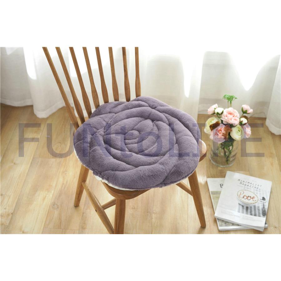 ローズ クッション バラ 薔薇 椅子 チェアパッド 座面クッション シートクッション ベンチクッション ダイニングチェア ソファ チェア