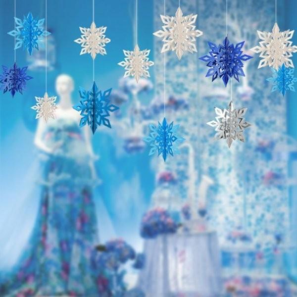 北欧風デザインのクリスマスガーランド雪の結晶クリスマス飾りインテリアアクセサリーパーティー飾り装飾オーナメントパーティー 誕生日 忘年会 70 Off