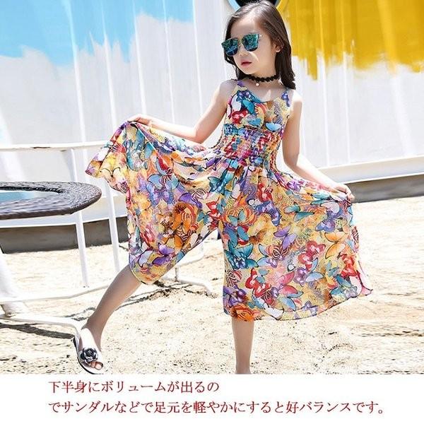安心発送 リゾートオールインワン女の子キッズファッションマキシワンピース蝶柄ビーチオールインワンワイトパンツおしゃれ海 オーバーオール サイズ 1 Www Sustentec Com Br