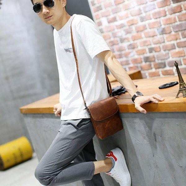 ショルダーバッグポシェットメンズバッグスマホポーチミニバッグ革フェイクレザー男性用メンズファッション鞄カバンカッコイイおし Rexfun Qenzo176 Funtolife 通販 Yahoo ショッピング