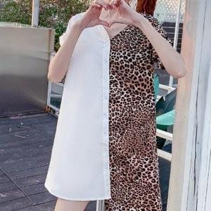 ヒョウ柄ワンピースレディースワンピース豹柄ヒョウ柄レオパード柄レオパード柄ワンピース豹柄ワンピ夏ワンピおしゃれかわいいシャツワンピツートー Rexxk Bodgr172 Funtolife 通販 Yahoo ショッピング