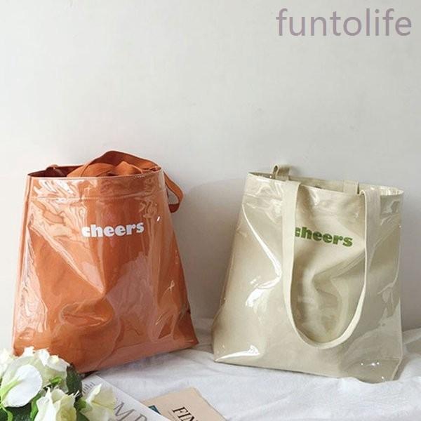 偉大な ビニールコーティングトートバッグクリアバッグペーパーバッグビニールロゴプリントおしゃれバッグ肩かけバッグカジュアル Rexxk Fvpyk871 Funtolife 通販 Yahoo ショッピング 直営店限定 Www Skylanceronline Com