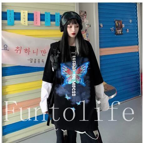 新作感謝価格セール Tシャツ 男女兼用 長袖春 秋冬 ゆるい トップス 韓国ファッション 原宿系 Bf風 ヒップホップ ダンス ストリート風 カジュアル Xkunck Funtolife 通販 Yahoo ショッピング