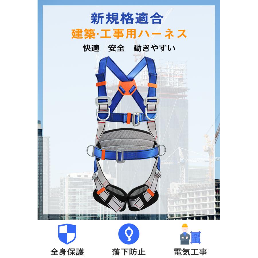 フルハーネス 安全帯 セット ランヤード 墜落制止用器具 2022 新