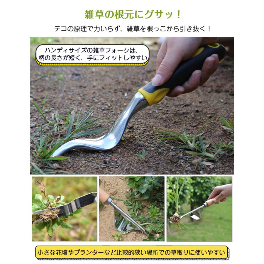 畑の雑草を簡単に掘り起こせる農具（草抜きホイホイ）です