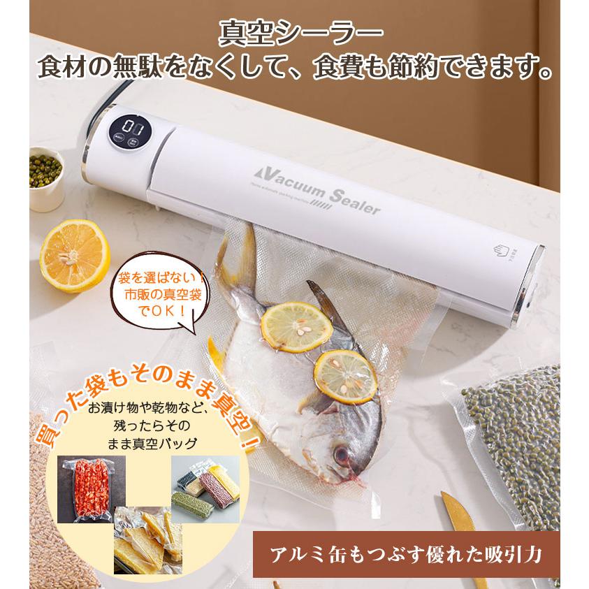 真空パック機 フードシーラー 小型 フードセーバー 65Kpa吸引力