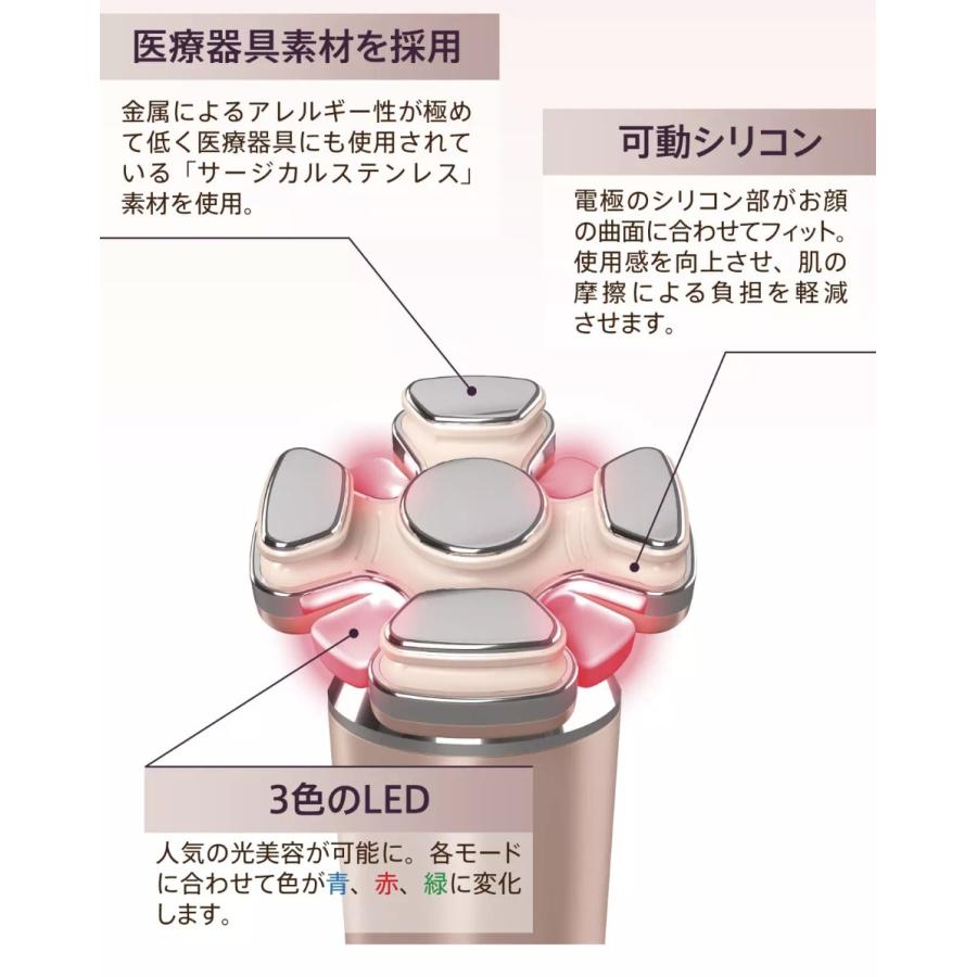 【 正規品 】ZOGANKIN BLOOM ゾーガンキンブルーム 高機能 マルチ美顔器 EMS たるみ しわ 浮腫 ほうれい線 乾燥 毛穴 フェイスケア ボディケア 防水 サロン専売｜fupan｜04