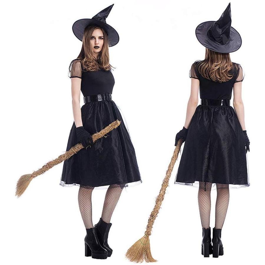 魔女 魔法使い コスプレ ハロウィン ワンピース ブラック 仮装 B07y8592vn Fupuone 通販 Yahoo ショッピング