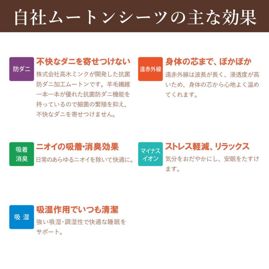 高密度ムートンシーツ シングル 100×200 高木ミンク ファクトリー Fur