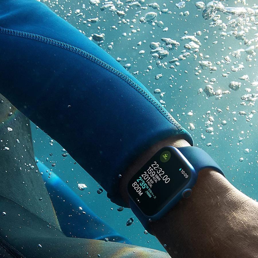 Apple Watch Series 7 41mm ブルーアルミニウムアビスブルースポーツバンド MKN13 スマートウォッチ 並行輸入品|furabell|02