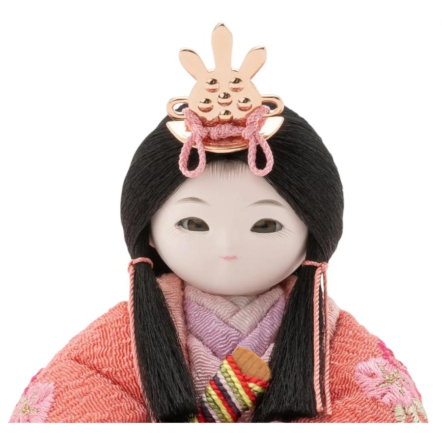 かわいい雛人形 人形工房ふらここ公式 コンパクト めいめい 京刺繍・春爛漫 雛人形「あいあい 立