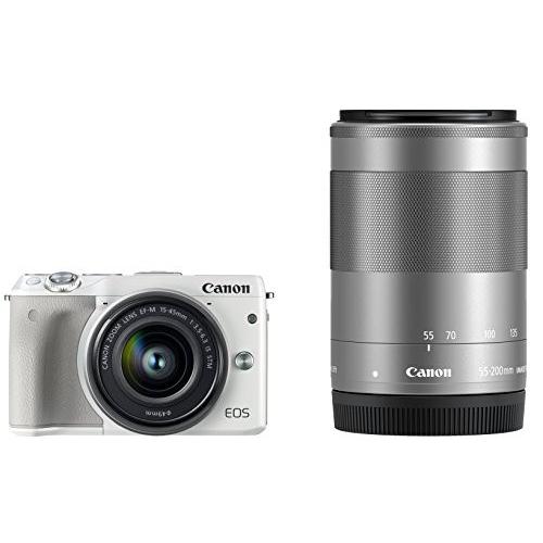 Canon ミラーレス一眼カメラ EOS M3 ダブルズームキット(ホワイト) EF