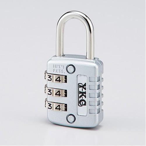 【インボイス対応】YKC 防犯グッズ フリーダイヤル錠 26mm 3段 シルバー #120 | 