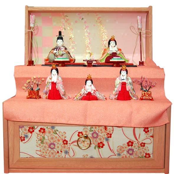 木目込み人形 喜久絵作 桜華五宝（収納タイプ）45515（部門閉鎖のため 店じまい）