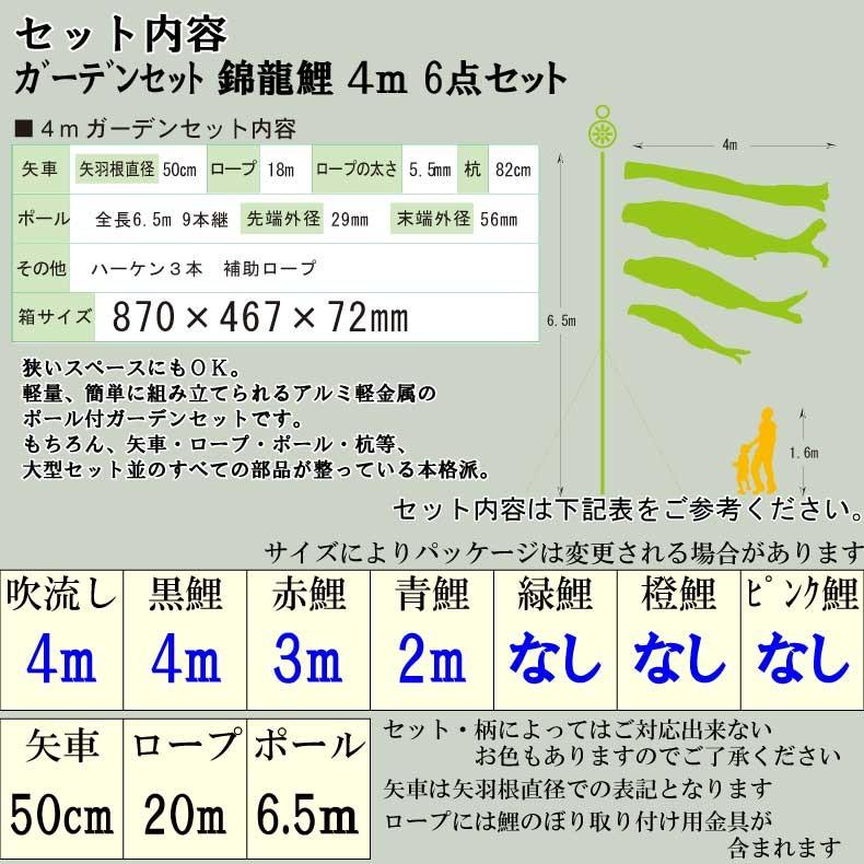 こいのぼり 鯉のぼり おしゃれ カ゛ーテ゛ンセット 錦龍鯉 4ｍ 6点セット｜fureaigift｜03