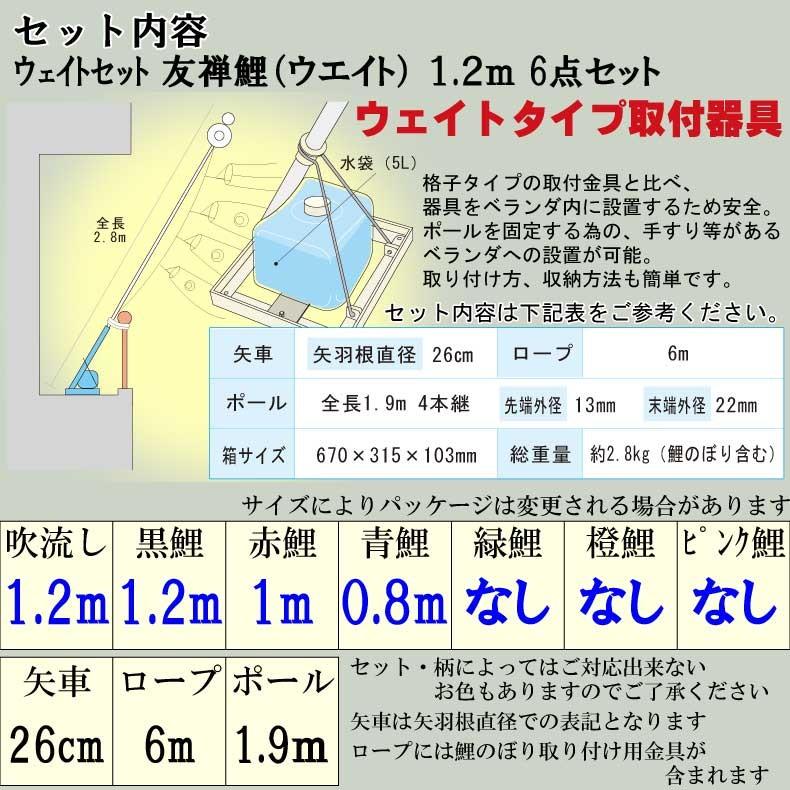爆買 こいのぼり 鯉のぼり おしゃれ ウェイトセット 友禅鯉（ウエイト 