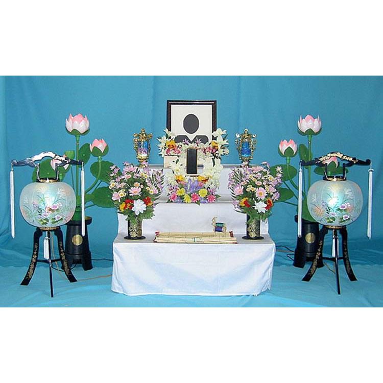 爆買 お盆飾り木製三段セット（安芸）#SS101-A 推奨ご奉仕特価 (代引き