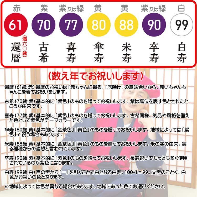 長寿祝着 寿印 扇子付き ちゃんちゃんこ 身丈63cm 身巾56cm マチ7cm ゆったりサイズ 色をお選びください 日本製 Syukugi Jyu ふれあいギフト 通販 Yahoo ショッピング