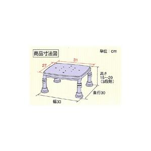 S0341 安寿 ステンレス製浴槽台R“あしぴた”すべり止めシートタイプミニ