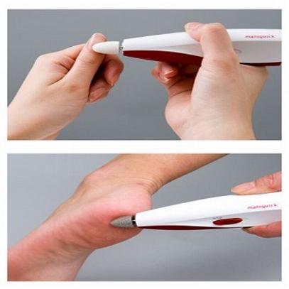 マニクイック ソフトタッチ/MQ632 レッド ネイルケアセット　爪切り→削る 大切な爪のケアに アタッチメント４種類＋ケース付 ▽O0281 マニクイック ソフトタッチMQ632 レッド ネイルケアセット爪