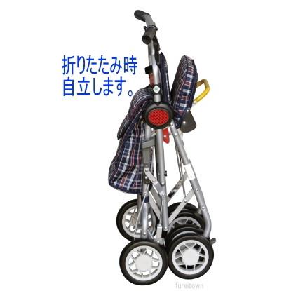 ▽W2219 須恵廣工業 ポシェットS-2 No.672 チェック紺 軽量タイプで