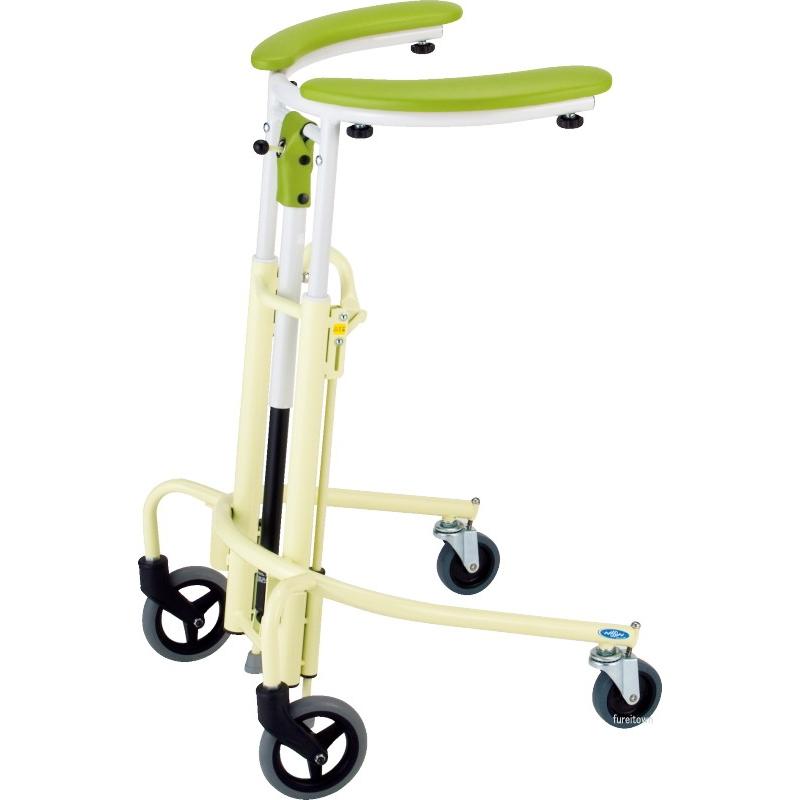 真レ 日進トレウォークスリム 4輪歩行車 屋内用歩行車 高さ調整が