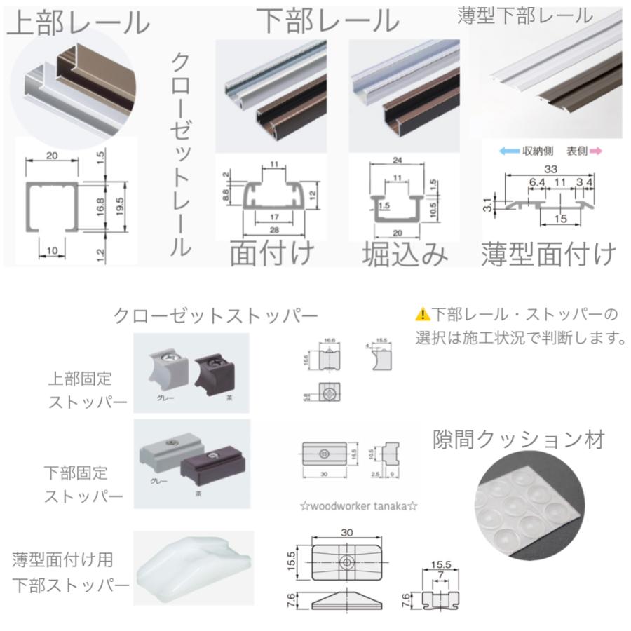 枠無し オーダードア押入クローゼット 2枚建て(M-size)引戸 枠無し オーダードア押入クローゼット 2枚建て(M-size)引戸