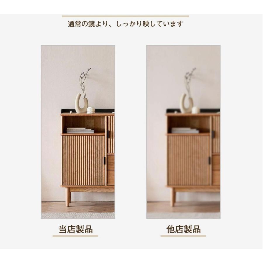 枠付き 1ヶ姿見ミラー付 四方枠収納扉クローゼット 4枚建（M-size