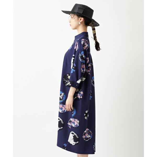 公式限定新作 送料無料 花天井バンドカラーワンピースふりふオリジナル 和柄 ワンピース ルームウェア レトロ 60 S 60年代風 レディース カジュアル 大人女子 和風 花柄 レトロ モダン Furifu おうち服 おうちコーデ おうちファッション ギフト プレゼント 実用的