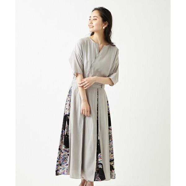 猫の恩返し 椿鳥カシュクールワンピース ふりふ 和柄 ワンピース レディース ワンピ ロングワンピ ロング丈 半袖 5分袖 春夏 カシュクール レトロ モダン 猫 0608 4 ふりふ 通販 Yahoo ショッピング