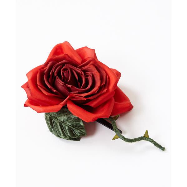 公式 ふりふ ハロウィンsale ヘアクリップ 薔薇一輪かんざし 簪 カンザシ アトリエ染花 髪飾り 帯飾り バラ ばら 花 クリップ コサージュ シルク 白 赤 0641 7 000 ふりふ 通販 Yahoo ショッピング