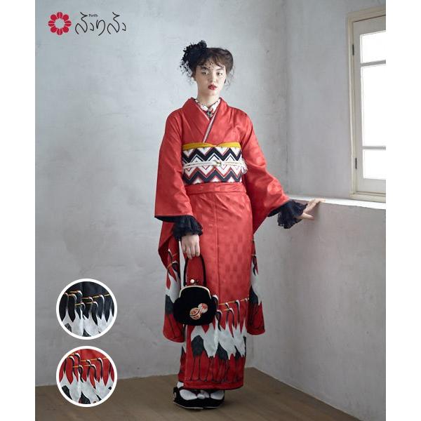 公式 ファッション ふりふ 単品 結婚式 振袖 つるの行進 Br 振袖 大正ロマン 大正ロマン 振袖 きもの Kimono 和柄 和風 成人式 結婚式 入学式 卒業式 パーティー ２次会 0648 6 ふりふ 正規 店 の