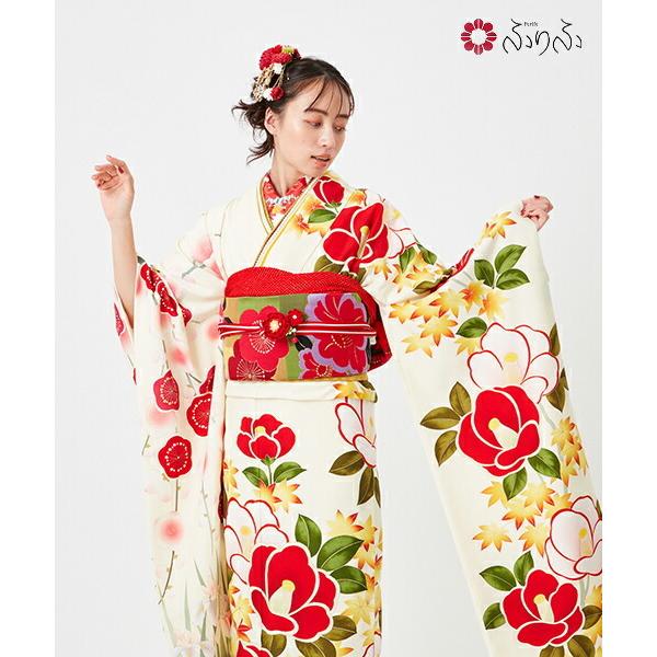 単品 受注生産 振袖単品 梅と椿と楓 大正ロマン 振袖 振袖 レトロ モダン 洗える 着物 花柄 フリーサイズ 卒業式 椿 梅 楓 結婚式 花柄 振袖 成人式 小紋 フォーマル 卒業式 0648 9 030 ふりふ 通販モール