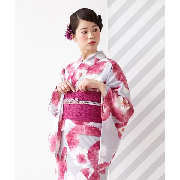 公式 ふりふ 単品 浴衣 ふりふ「撫子氷」日本製 ゆかた yukata 和柄 花