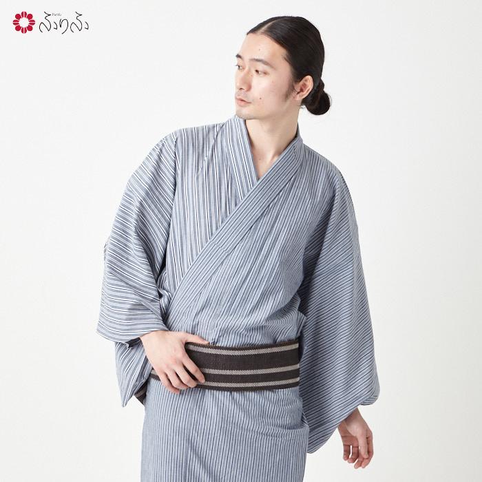 公式 ふりふ 単品 メンズ 浴衣 おしゃれ 片身デニムストライプ 男性ゆかた ブルー 片身合わせ 清涼感 コットン 綿100 ｍサイズ ｌサイズ 綿 仕立て上がり 0651 4 ふりふ 通販 Yahoo ショッピング