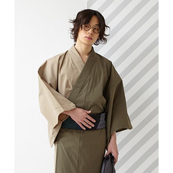 メンズ 浴衣 おしゃれ メンズ片身無地 ふりふオリジナル 男性ゆかた カーキ ベージュ 無地 片身合わせ 清涼感 ｍサイズ ｌサイズ 綿混 夏 仕立て上がり 0651 4 ふりふ 通販 Yahoo ショッピング