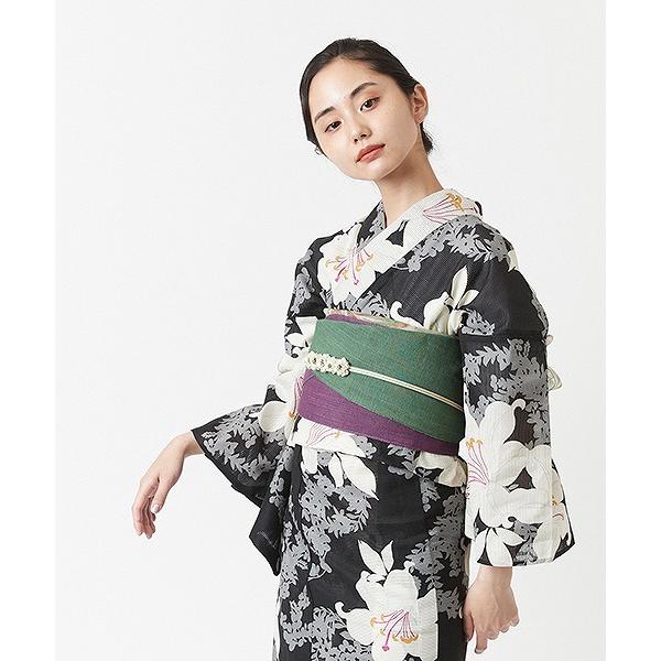 浴衣 ゆりに花丸 紫織庵 ふりふ 京都 ゆかた ユカタ 浴衣 Yukata 花柄 総柄 百合 紫 紺 大人女子 レトロ モダン 綿絽 綿100 コットン 0651 4 ふりふ 通販 Yahoo ショッピング
