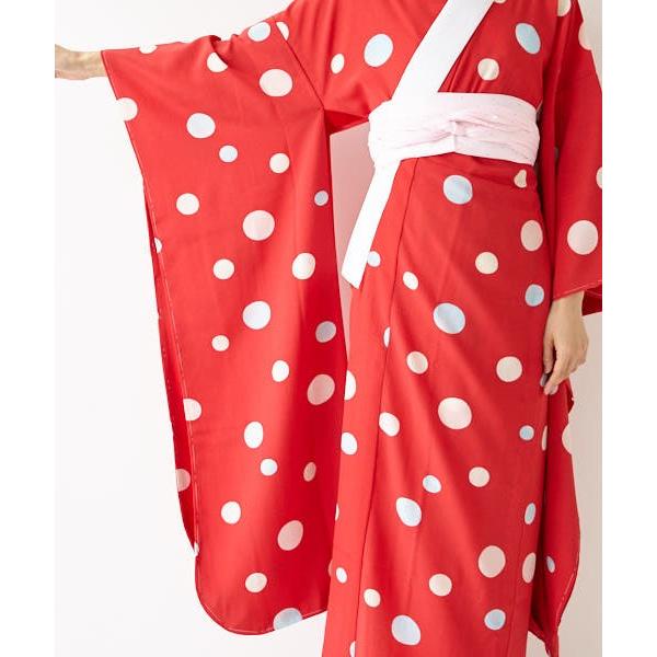 送料無料 長襦袢 振袖用 ドット楊流振袖長襦袢 長襦袢 長じゅばん 洗える フリーサイズ 洗える襦袢 洗える長襦袢 お仕立て上がり 和装 ドット柄 水玉柄 大正ロマン 100 本物保証 Skylanceronline Com