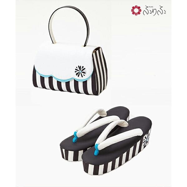 ふりふ 草履 バッグ 2点セット Mum草履 Mumバッグ 草履 バッグ セット レトロ 厚底 ソール プラットフォーム かわいい かっこいい モダン 個性的 63 以上節約