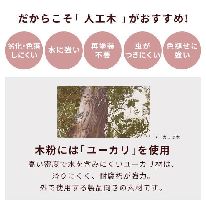 ウッドデッキ 7点セット 人工木 デッキ 縁台 フェンス ステップ  雨ざらし 外用 組立 木粉入り 樹脂 簡単 腐らない 庭 屋外 縁側 ベランダ DIY 階段の画像