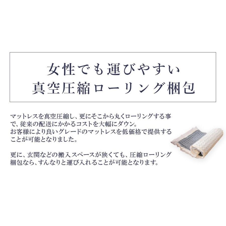 商品が購入 マットレス ポケットコイル セミダブル ポケットコイルマットレス コイル594個 高密度 圧縮梱包 厚み20cm(A)