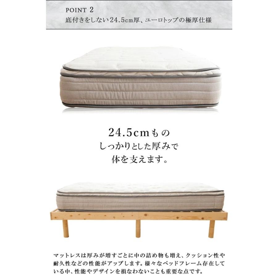 ❤高級ホテル品質❣ボンネルコイル＆ポケットコイルの2層構造♪❤マットレス MINT マットレス セミダブル ポケットコイル ユーロトップ ピロー