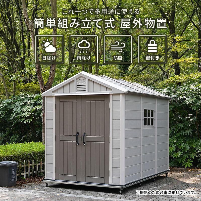 MINT 大型物置 屋外物置 樹脂製 軽量 組立て式 ダブル 高密度