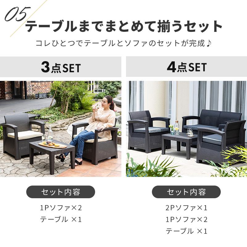 MINT(家具、インテリア) ガーデンソファ ラタン調 ガーデン MINT(家具、インテリア) ガーデンソファ ラタン調 ガーデン