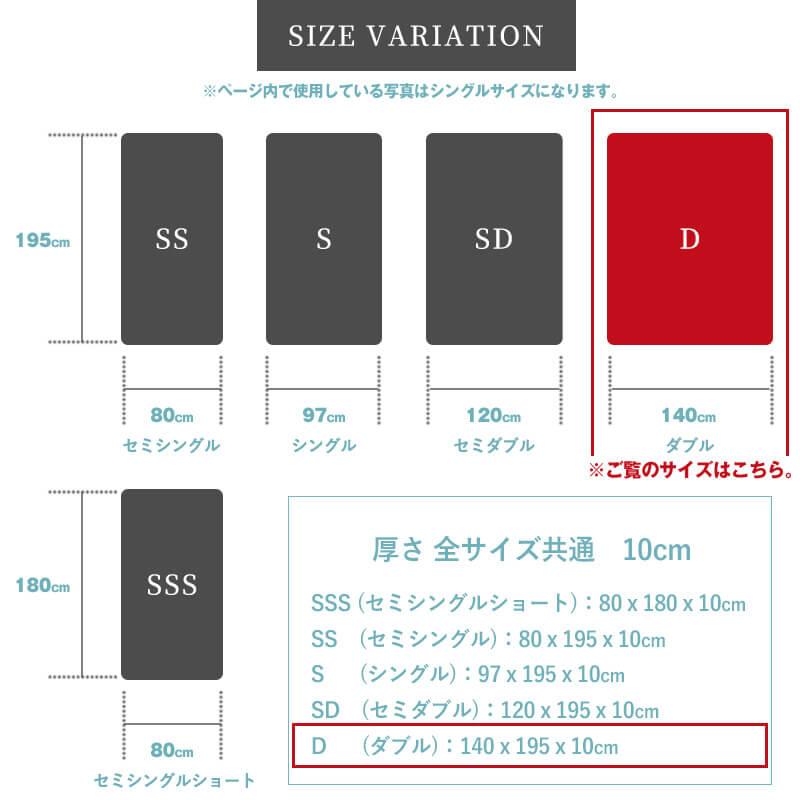 MINT 高反発 マットレス ダブル 三つ折り 3つ折り 厚さ10cm 3Dメッシュ