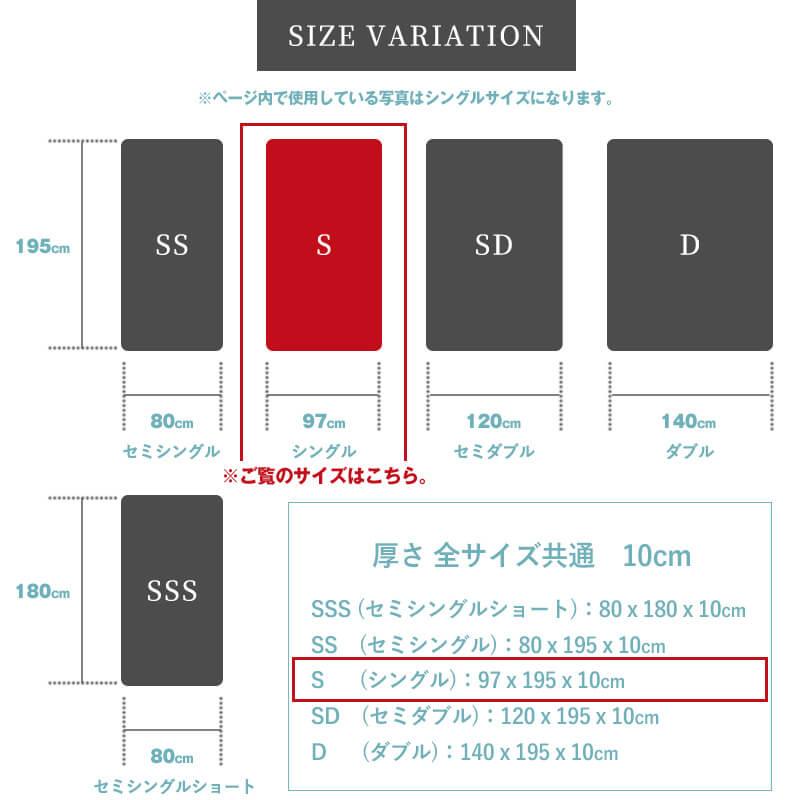 MINT 高反発 マットレス シングル 三つ折り 3つ折り 厚さ10cm 3D
