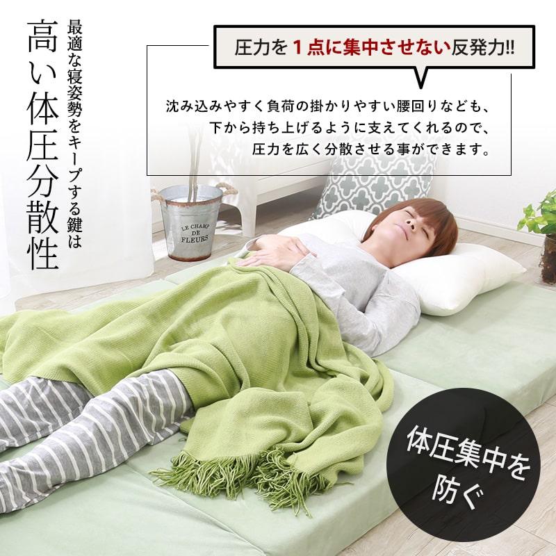 MINT 高反発 マットレス シングル 三つ折り 3つ折り 厚さ10cm 3D